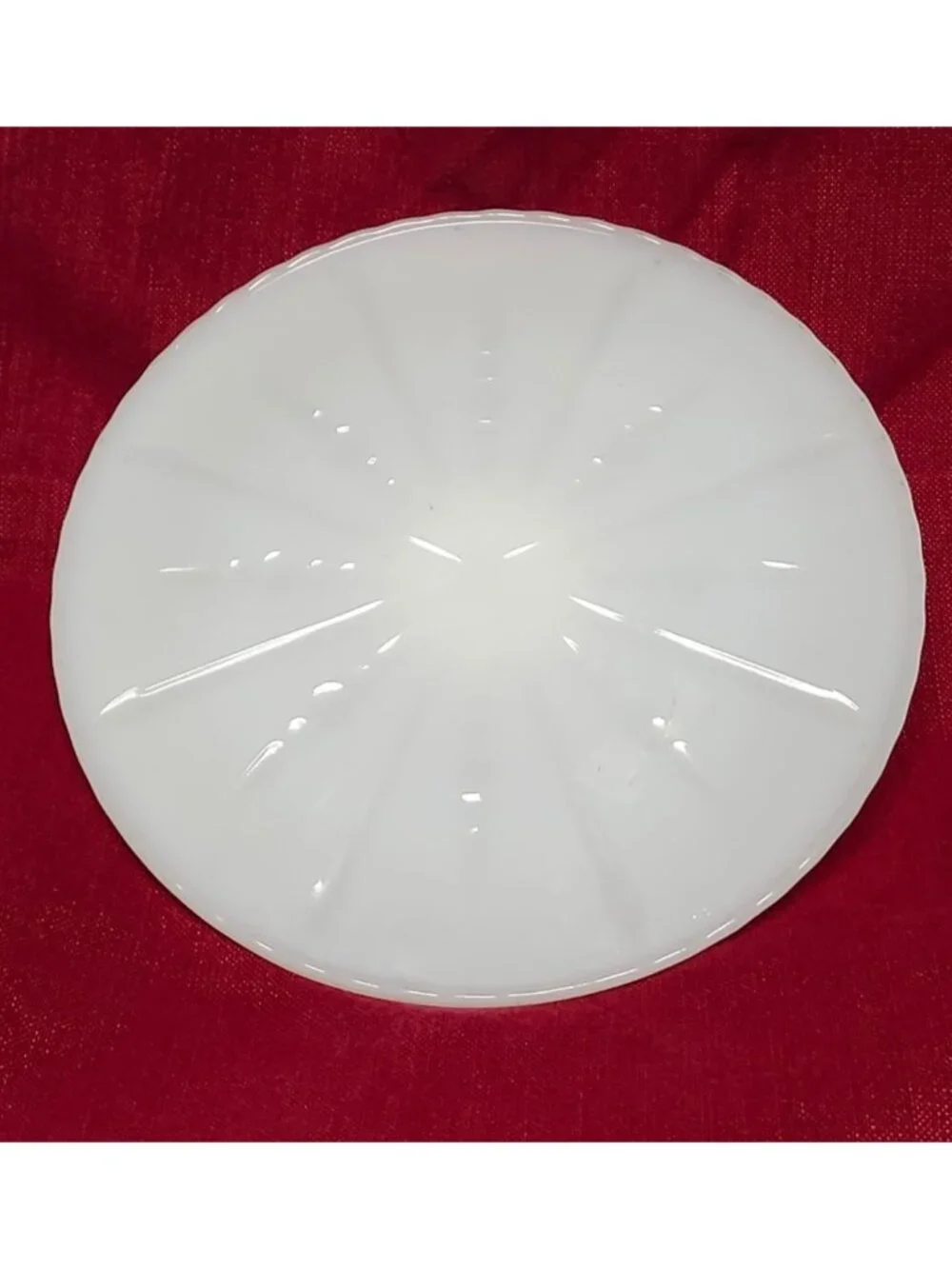 Milk Glass Cake Stand Pedestal Vintage Style